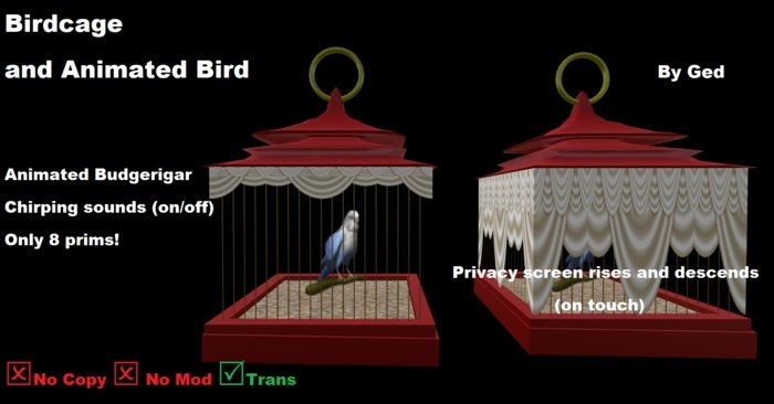 Birdcage (Budgerigar Red Desk)