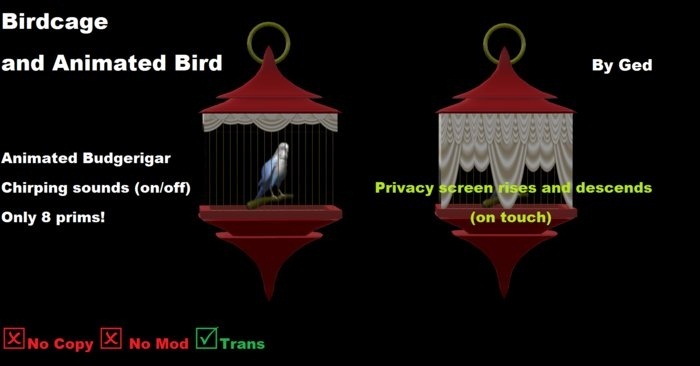 Birdcage (Budgerigar Red Hanging)