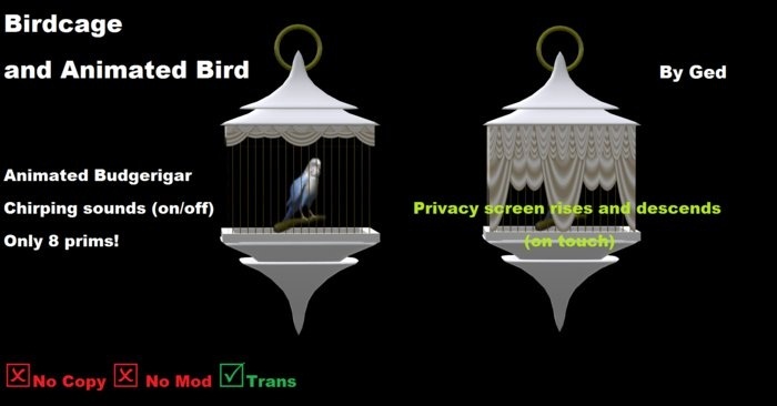 Birdcage (Budgerigar White Hanging)