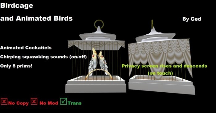 Birdcage (Cockatiel White Desk)