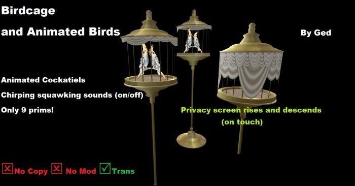Birdcage (Cockatiel Brass Standard)