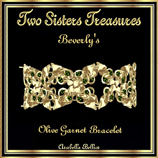 TST - BEVERLY'S OLIVE GARNET BRACELET YG