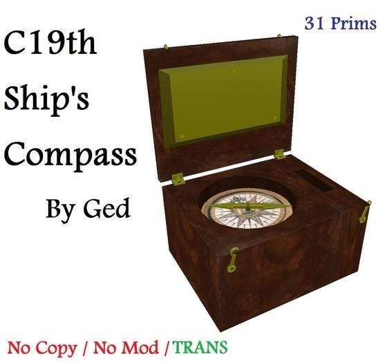 Darwin's Beagle Compass (C19th) Victorian tagSteampunk