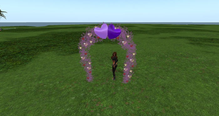 Purple Valentine's archway