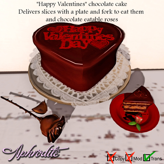Aphrodite "Happy Valentines" animated choco cake TRANSFER
