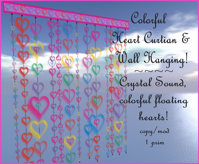 Colorful Heart Curtian & Wall Hanging!