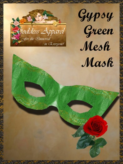 *Goddess* Gypsy Green Mesh Mask