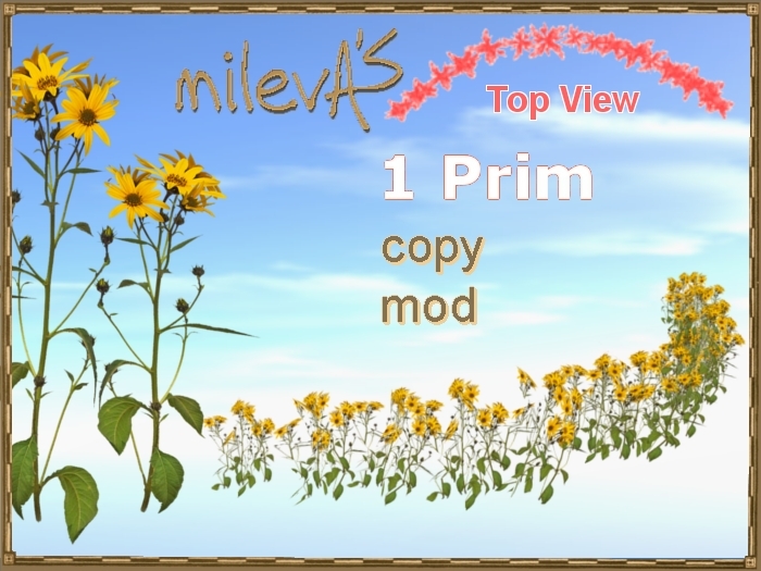 milevA's 1-Prim Multi 16 Curve Black Eyed Susan Yellow