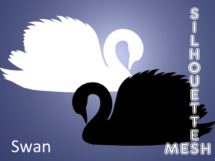 Mesh Silhouettes - Swan