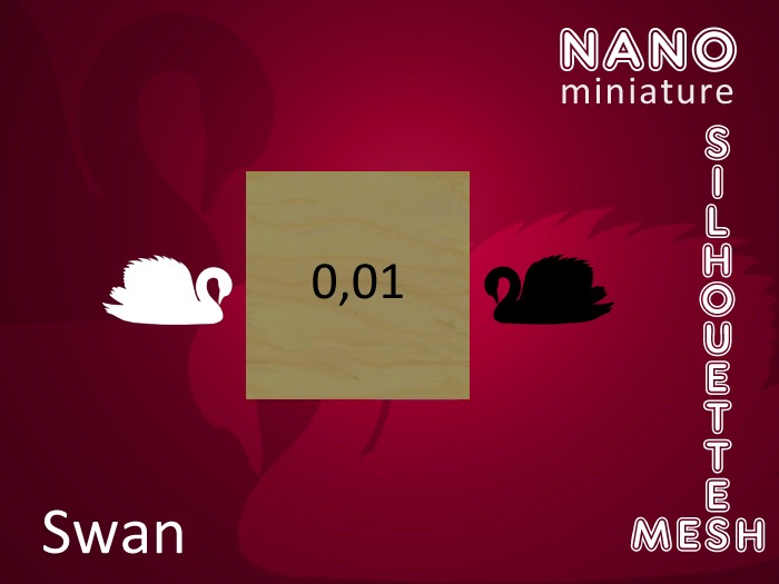 Mesh Silhouettes * Nano miniature - Swan