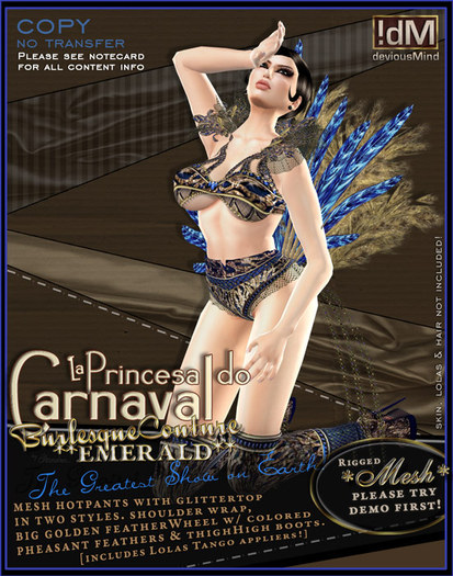 !dM deviousMind "Princesa do Carnaval" **EMERALD** (BOX)