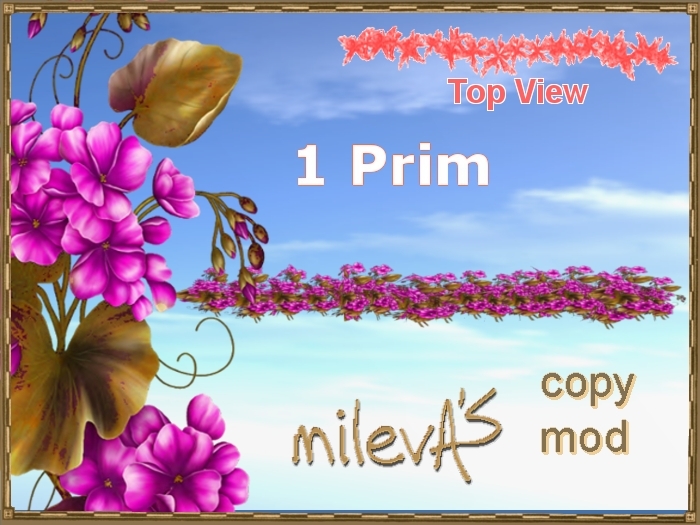 milevA's 1-Prim Multi 16 Line Geranium Fantasy Pink
