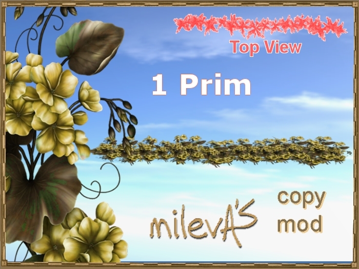 milevA's 1-Prim Multi 16 Line Geranium Fantasy Yellow