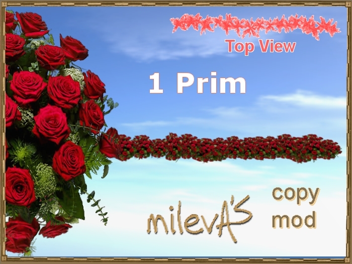 milevA's 1-Prim Multi 16 Line Red Rose Gala