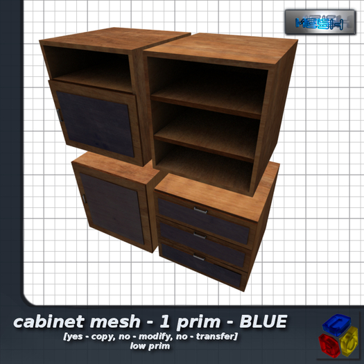 -LEO- cabinet - BLUE [copy] - 1 prim