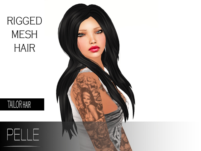 Pelle - TAILOR 100% RIGGED MESH HAIR BLACK