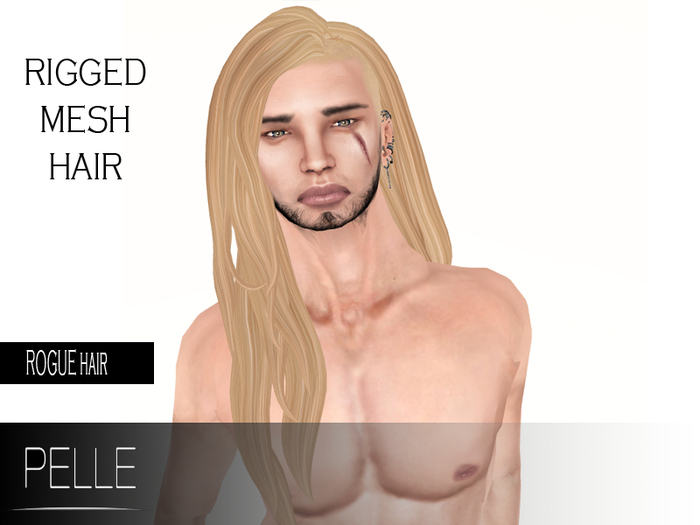 Pelle - ROGUE UNISEX STYLE 100% RIGGED MESH HAIR BLONDE