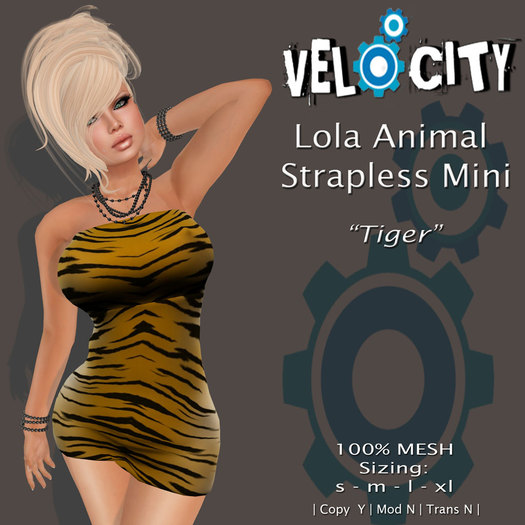 VELOCITY Tiger Lola Mini Dress