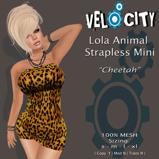 VELOCITY Cheetah Lola Mini Dress