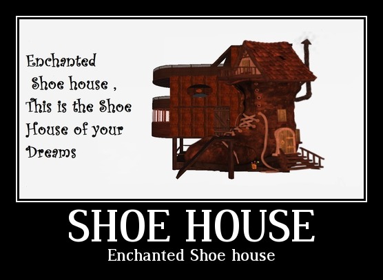 Enchanted Shoe house + Shoe polish Box 75 prim -