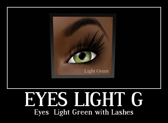 Eyes - Light Green with Lashes