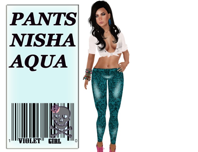 [VIOLET GIRL]  PANTS NISHA AQUA