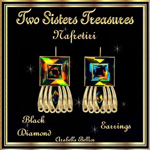 TST - NAFRETIRI BLACK DIAMOND EARRINGS YG
