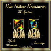 TST - NAFRETIRI BLACK DIAMOND EARRINGS YG