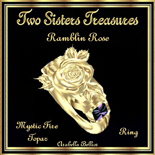 TST - RAMBLIN ROSE MYSTIC FIRE TOPAZ RING YG