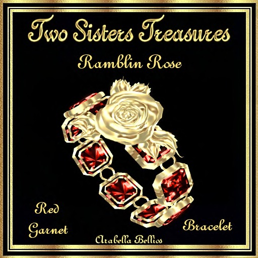 TST - RAMBLIN ROSE RED GARNET BRACELET YG