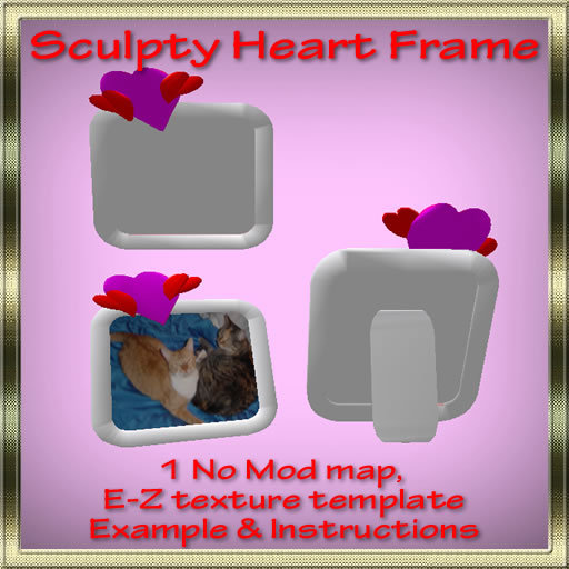 OMG sculpty heart frame (boxed)