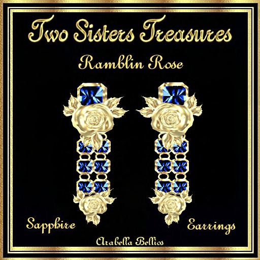 TST - RAMBLIN ROSE SAPPHIRE EARRINGS YG