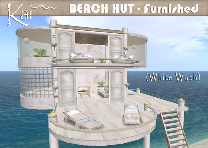 KAI - Beach Hut UN Furnished- (White wash) - COPY - boxed