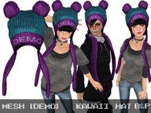 DEMO Kawaii Hat Blue & Purple - Mesh