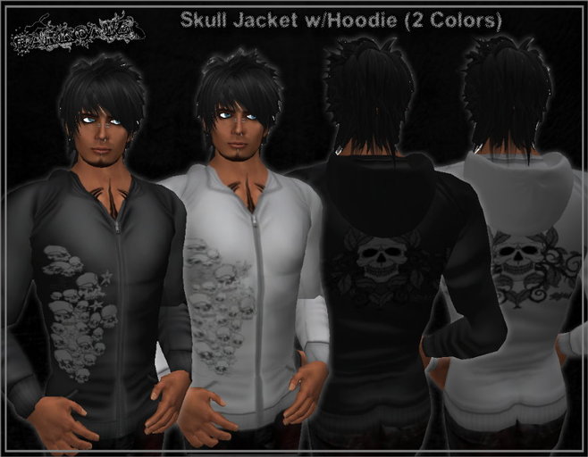 ::DarKCatZ:: Skull Jacket w/Hoodie (2 Colors) M