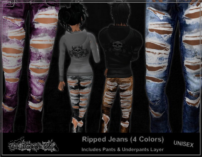 ::DarKCatZ:: Ripped Jeans (4 Colors)