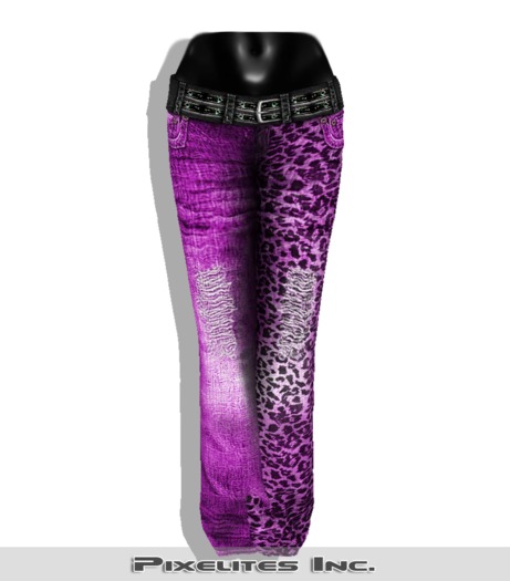 ::PL:: Classic Mesh Jeans - Purple Leopard