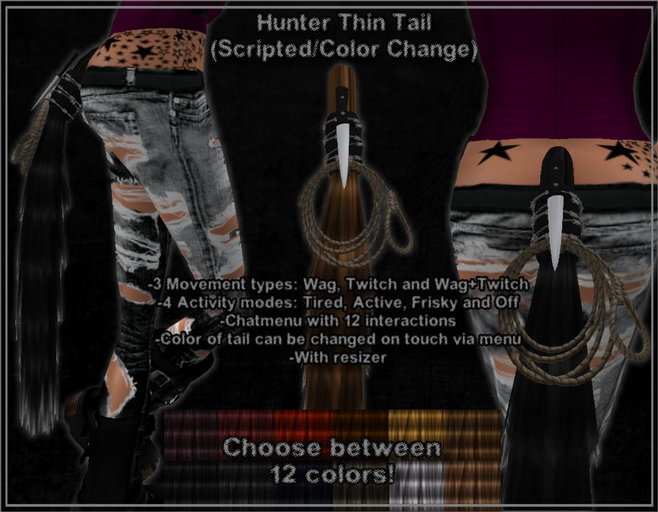 ::DarKCatZ:: Hunter Thin Tail (Scripted/Color Change)