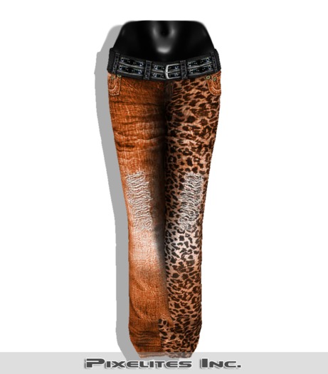 ::PL:: Classic Mesh Jeans - Burnt Leopard