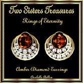TST - RINGS OF ETERNITY AMBER DIAMOND EARRINGS YG
