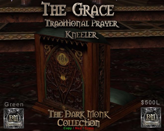 DM The Grace  Prayer Kneeler -Green