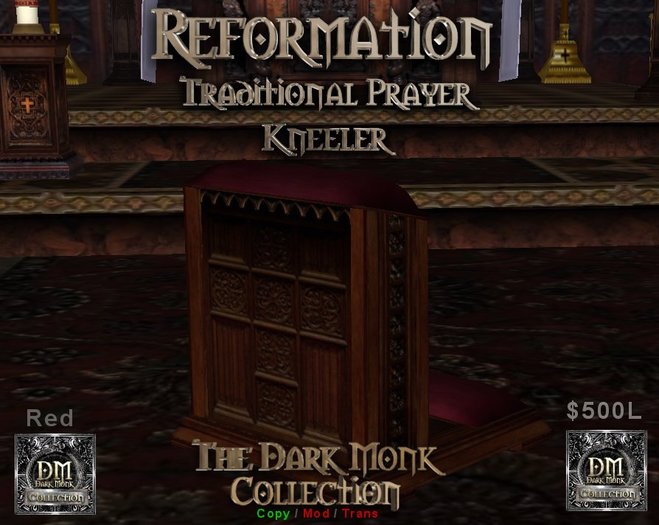 DM Reformation Prayer Kneeler - Red