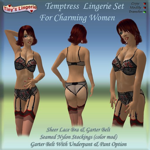 Ava Lingerie Set, Black