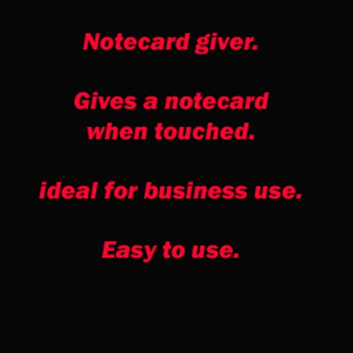 The Simple Notecard Giver