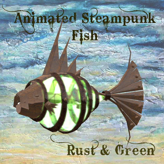 Rusty & Green Steampunk Fish by Fuschia Nightfire