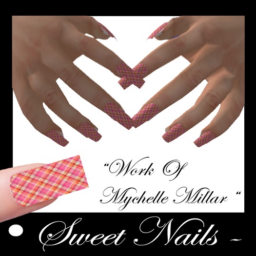 Long Nails 01 Pink Chess Collection