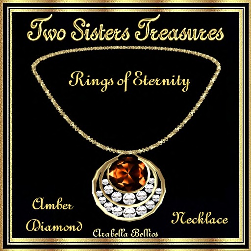 TST - RINGS OF ETERNITY AMBER DIAMOND NECKLACE YG