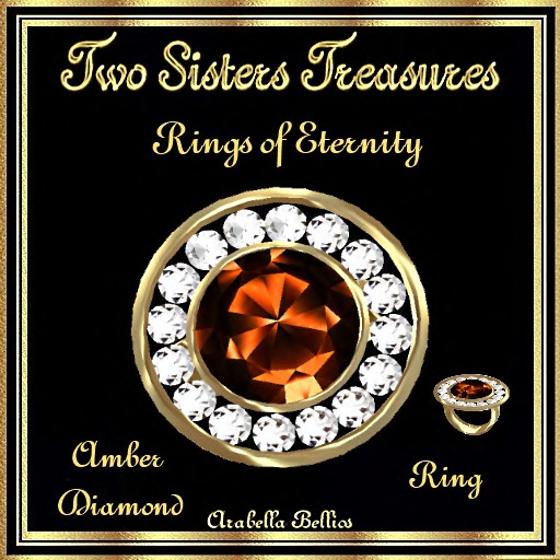TST - RINGS OF ETERNITY AMBER DIAMOND RING YG