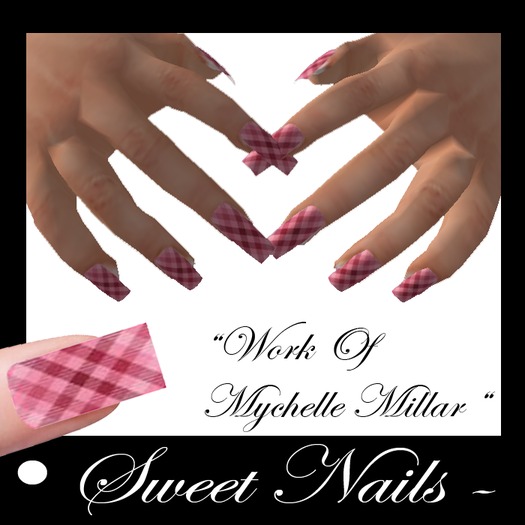 Long Nails 05 Pink Chess Collection