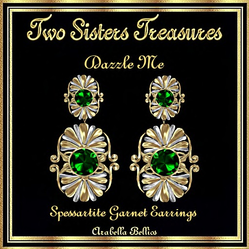 TST - DAZZLE ME DAZZLE ME SPESSARTITE GARNET EARRINGS YG